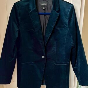 NWOT Women’s Banana Republic teal blue velvet blazer Sz. 12